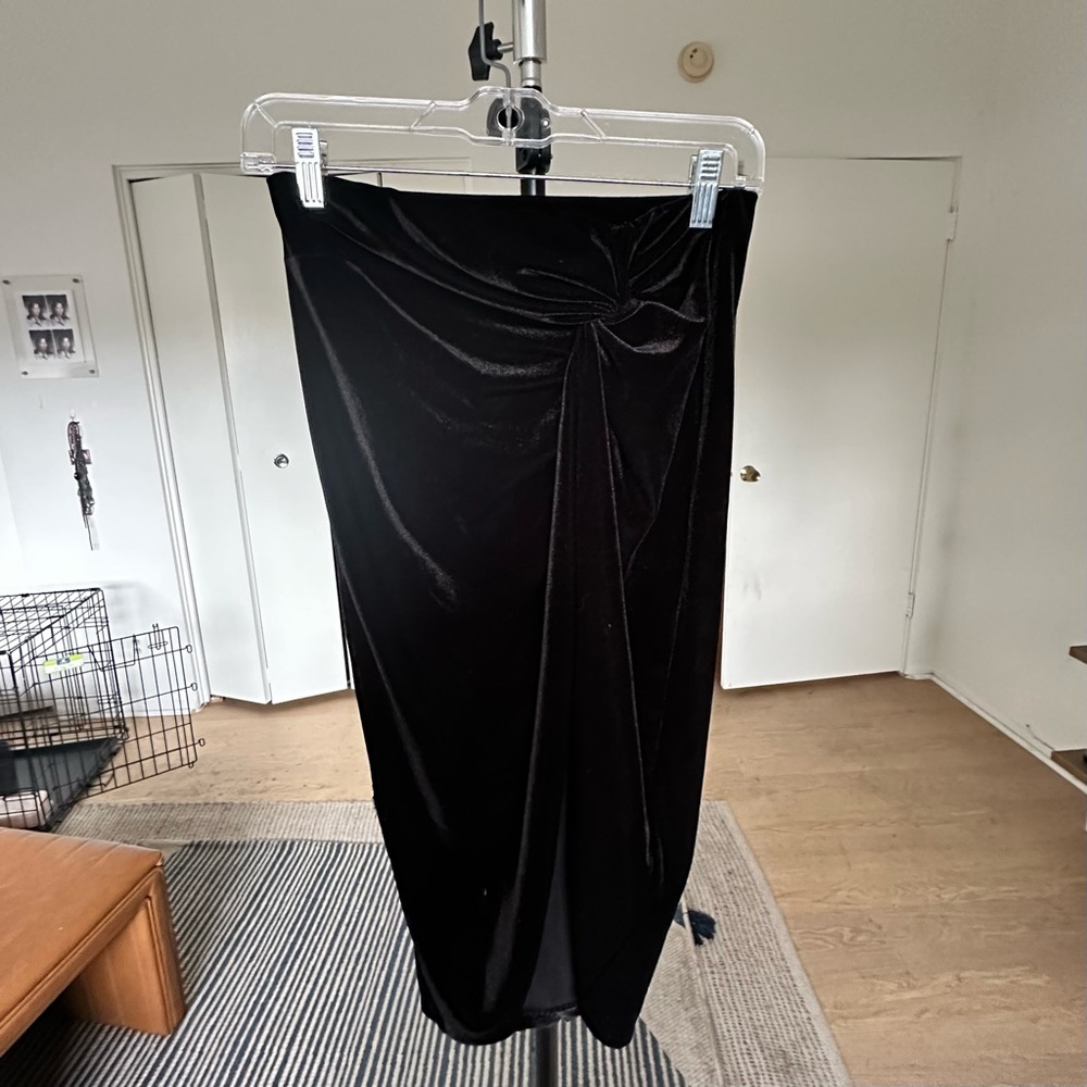 Aqua Sexy Black Velvet Women's Skirt XS - Picture 4 of 5
